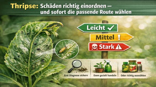 Thripse: Schäden richtig einordnen – und sofort die passende Route wählen