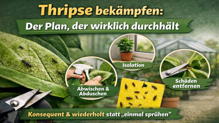 Thripse bekämpfen: der Plan, der wirklich durchhält (statt „einmal sprühen“)