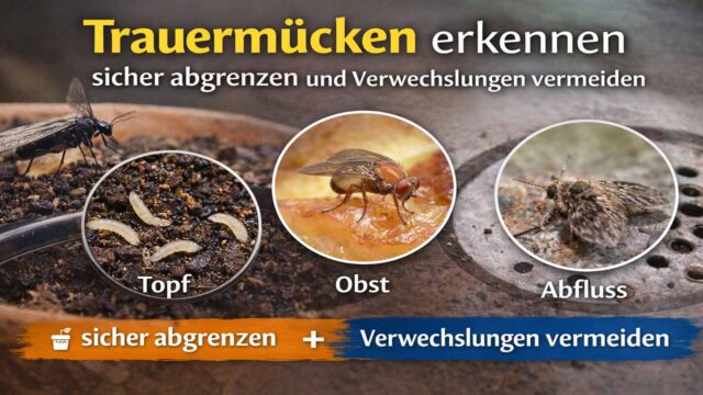 Trauermücken erkennen: sicher abgrenzen und Verwechslungen vermeiden