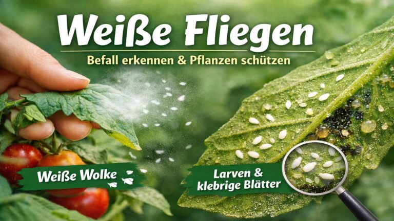 Weiße Fliegen: Befall erkennen – und Pflanzen im Beet, Topf & Gewächshaus schützen