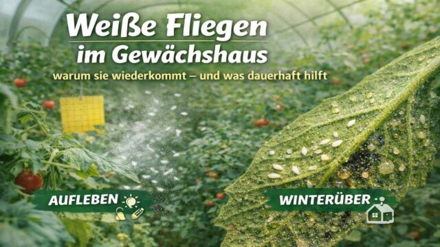Weiße Fliege im Gewächshaus: warum sie wiederkommt – und was dauerhaft hilft