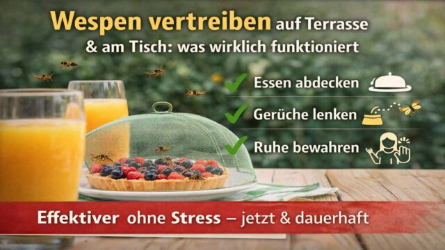 Wespen vertreiben auf Terrasse & am Tisch: was wirklich funktioniert