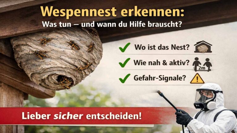 Wespennest erkennen: was tun – und wann du Hilfe brauchst