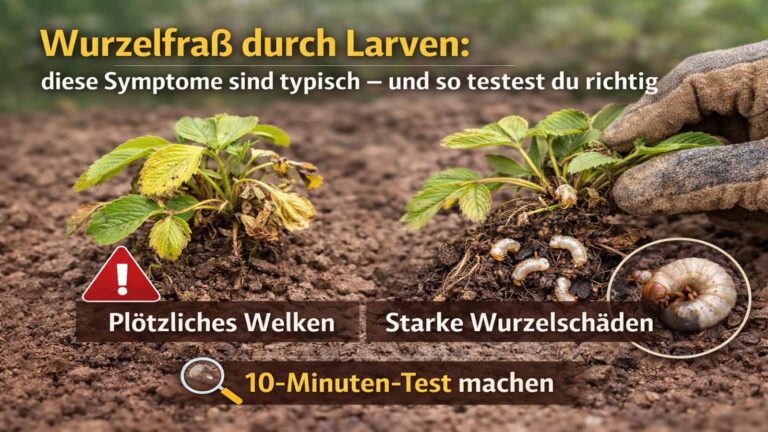 Wurzelfraß durch Larven: diese Symptome sind typisch – und so testest du richtig