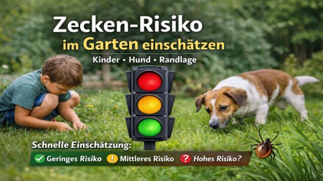 Zecken-Risiko im Garten einschätzen: Kinder, Hund, Randlage