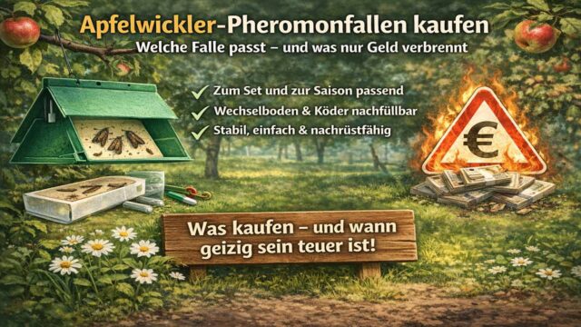 Apfelwickler-Pheromonfallen kaufen: Welche Falle passt – und was nur Geld verbrennt