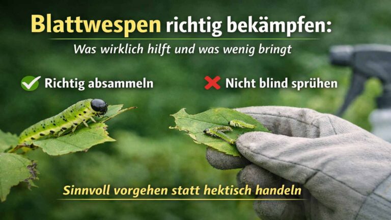 Blattwespen richtig bekämpfen: was wirklich hilft und was wenig bringt