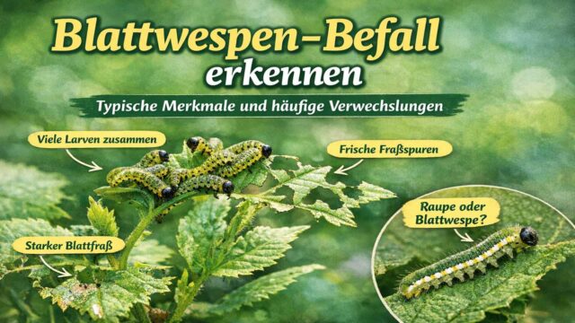 Blattwespen-Befall erkennen: typische Merkmale und häufige Verwechslungen