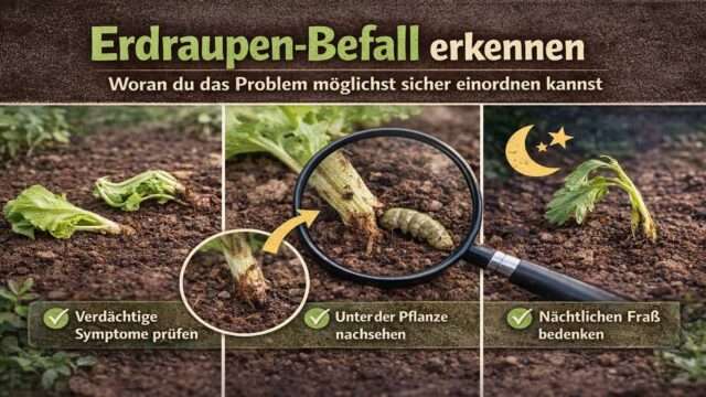 Erdraupen-Befall erkennen: Woran du das Problem möglichst sicher einordnen kannst