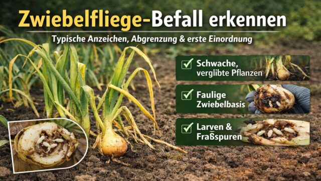 Zwiebelfliege-Befall erkennen: typische Anzeichen, Abgrenzung und erste Einordnung