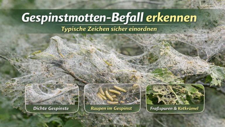 Gespinstmotten-Befall erkennen: typische Zeichen sicher einordnen