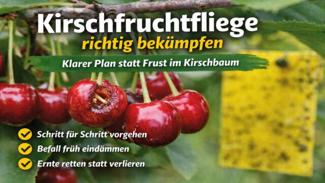 Kirschfruchtfliege richtig bekämpfen: klarer Plan statt Frust im Kirschbaum