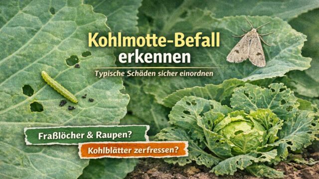 Kohlmotte-Befall erkennen: typische Schäden sicher einordnen