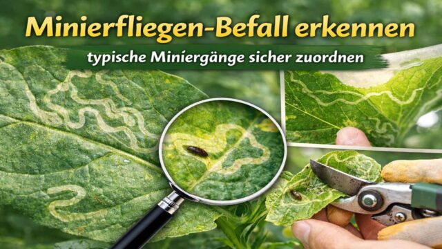 Minierfliegen-Befall erkennen: typische Miniergänge sicher zuordnen