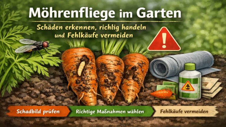 Möhrenfliege im Garten: Schäden erkennen, richtig handeln und Fehlkäufe vermeiden