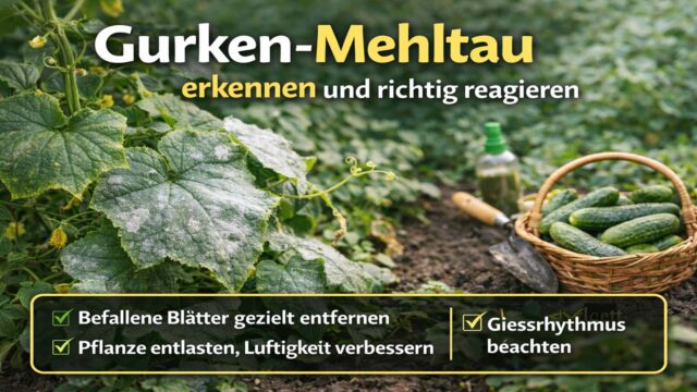 Gurken-Mehltau erkennen und richtig reagieren