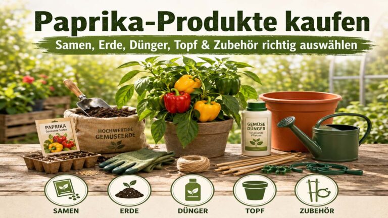 Paprika-Produkte kaufen: Samen, Erde, Dünger, Topf & Zubehör richtig auswählen