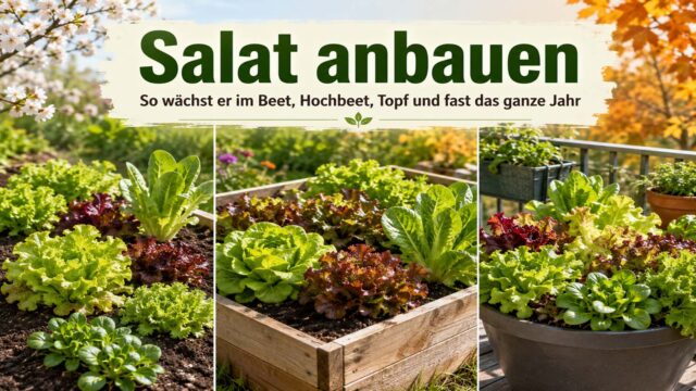 Salat anbauen: So wächst er im Beet, Hochbeet, Topf und fast das ganze Jahr