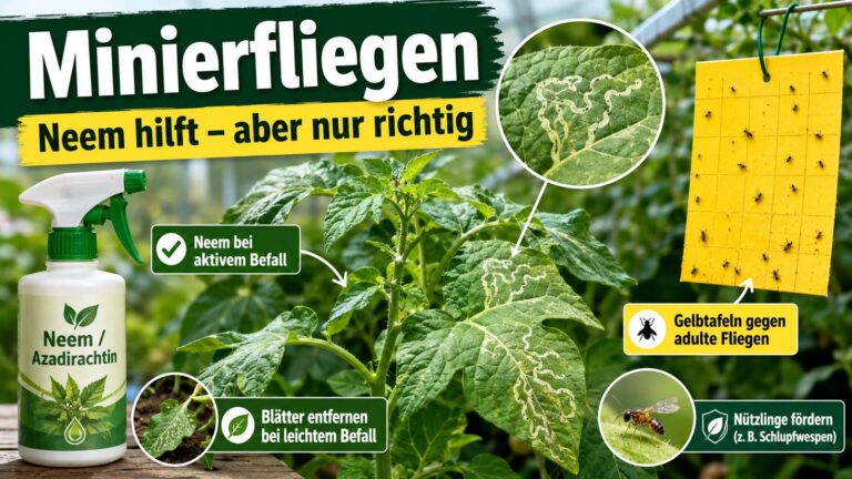 Bestes Mittel gegen Minierfliegen: Was wirklich hilft – und wann Neem sinnvoll ist