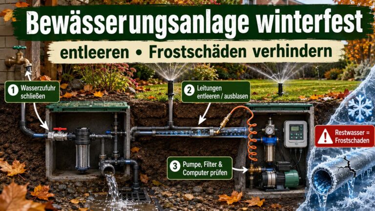 Bewässerungsanlage winterfest machen: richtig entleeren und Frostschäden verhindern