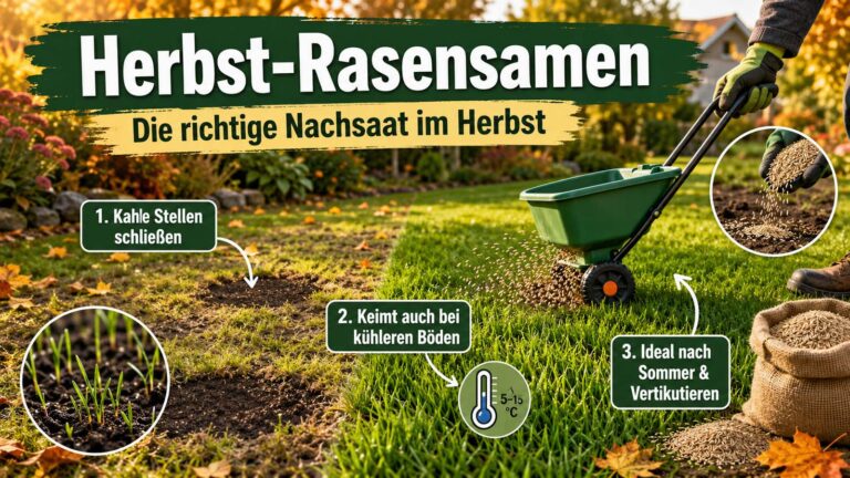 Welcher Herbst-Rasensamen ist der beste? Die richtige Nachsaat für den Rasen im Herbst