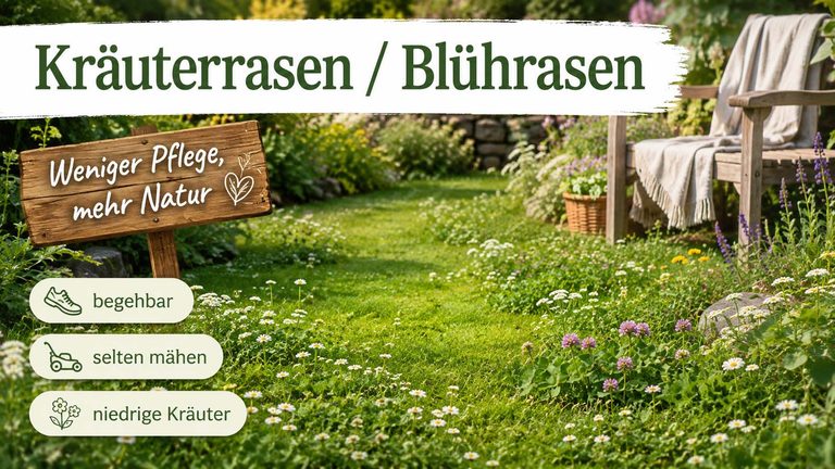 Kräuterrasen & Blührasen: anlegen, pflegen und richtig mähen