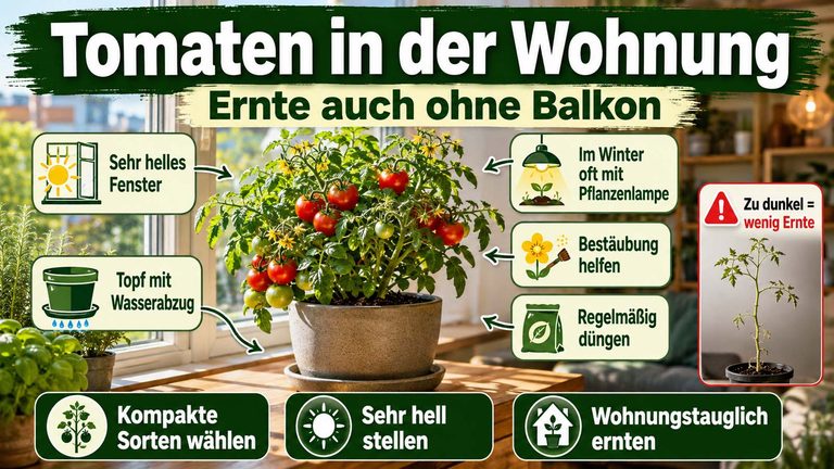 Tomaten in der Wohnung anbauen: So klappt die Ernte auch ohne Balkon