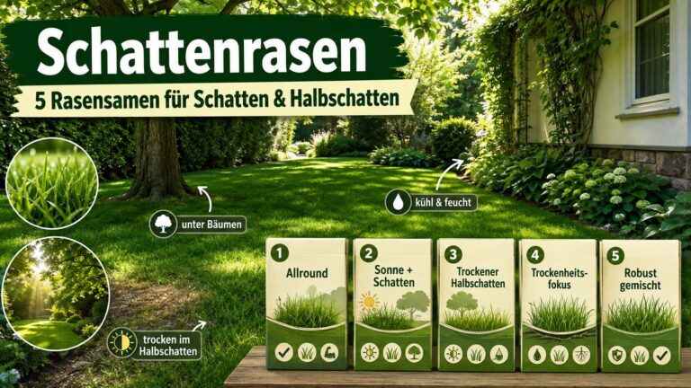 Welcher Schattenrasen ist der beste? 5 Rasensamen für Schatten und Halbschatten