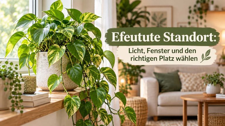 Efeutute Standort: Licht, Fenster und den richtigen Platz wählen