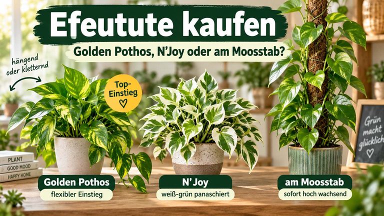 Efeutute kaufen: Golden Pothos, N’Joy oder am Moosstab?