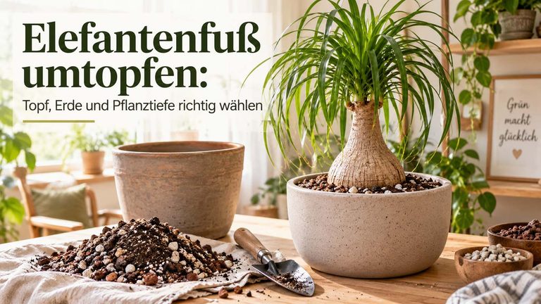 Elefantenfuß umtopfen: Topf, Erde und Pflanztiefe richtig wählen