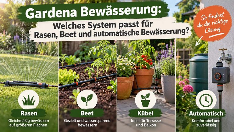 Gardena Bewässerung: Welches System passt für Rasen, Beet und automatische Bewässerung?