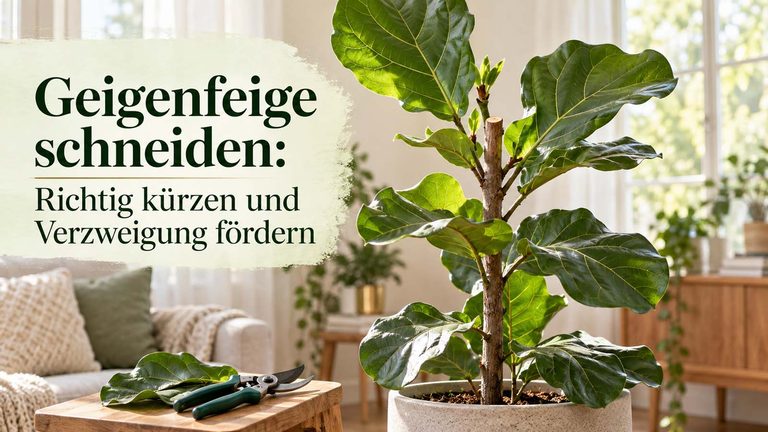 Geigenfeige schneiden: Richtig kürzen und Verzweigung fördern