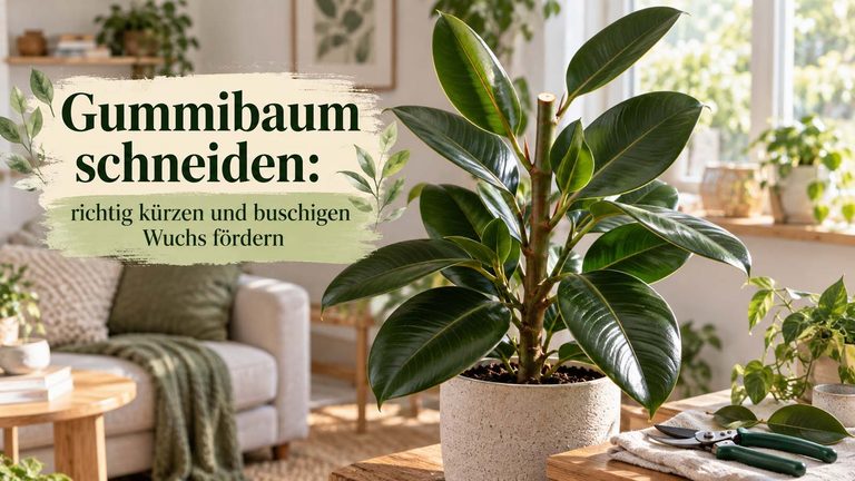 Gummibaum schneiden: richtig kürzen und buschigen Wuchs fördern