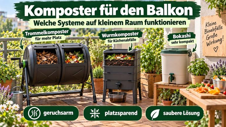 Komposter für den Balkon kaufen: Welche Systeme auf kleinem Raum wirklich funktionieren