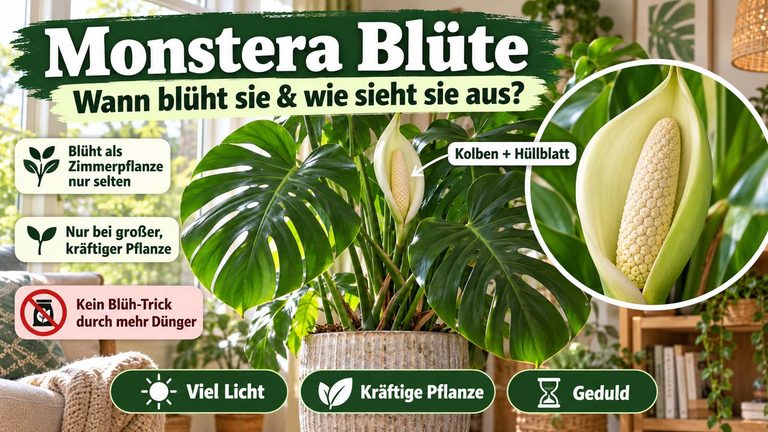 Monstera Blüte: Wann blüht sie und wie sieht die Blüte aus?