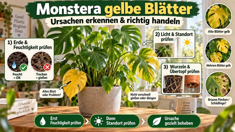 Monstera gelbe Blätter: Ursachen erkennen und richtig handeln