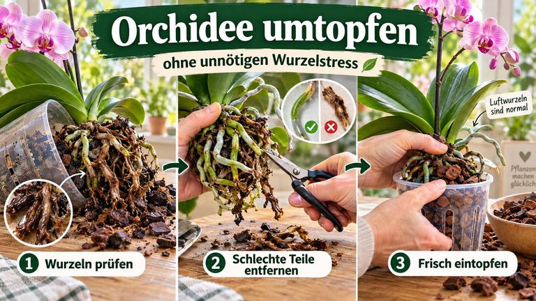 Orchidee umtopfen: So gelingt es ohne unnötigen Wurzelstress