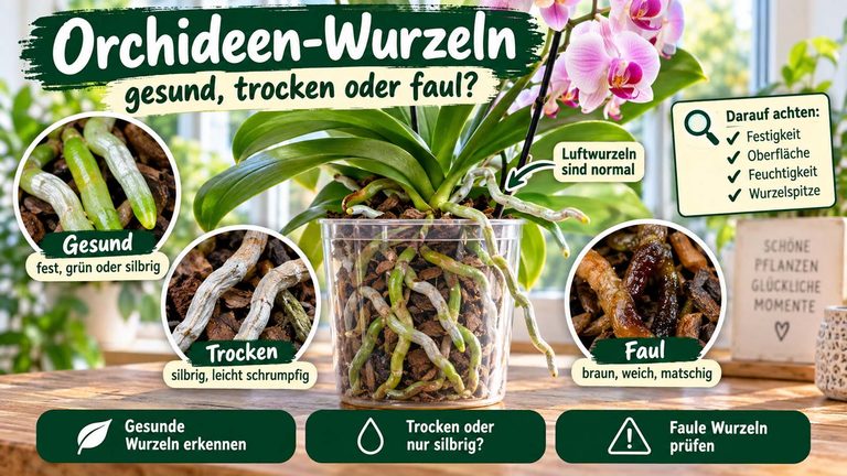 Orchideen-Wurzeln richtig beurteilen: gesund, trocken oder faul?