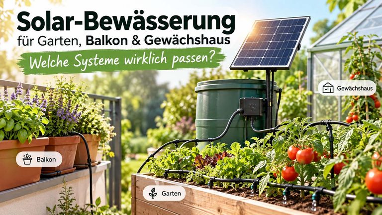 Solar-Bewässerungssystem kaufen: Welche Systeme für Garten, Balkon und Gewächshaus wirklich passen