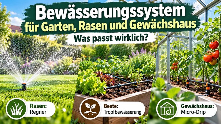 Bewässerungssystem für Garten, Rasen und Gewächshaus: Was passt wirklich?
