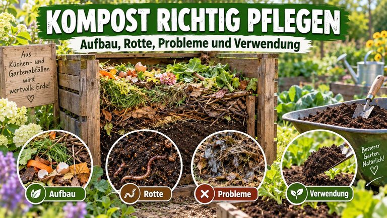 Kompost richtig pflegen: Aufbau, Rotte, Probleme und Verwendung