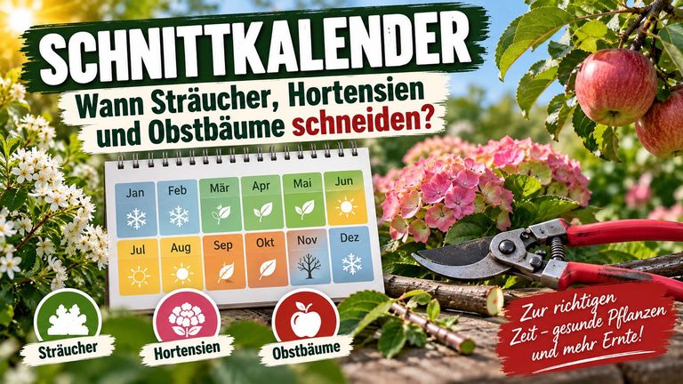 Schnittkalender: Wann Sträucher, Hortensien und Obstbäume schneiden?